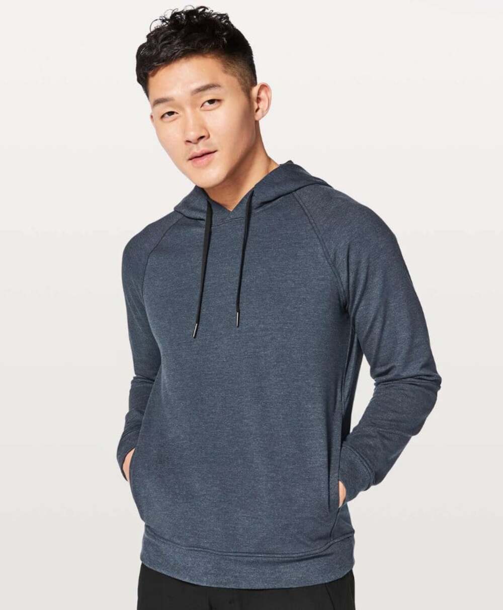 Lululemon City Sweat Pullover Hoodie Heathered True Navy Size XL
